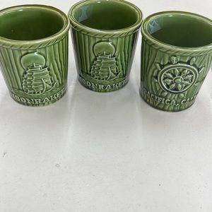 Vintage set of 3 Moonraker tiki mugs
